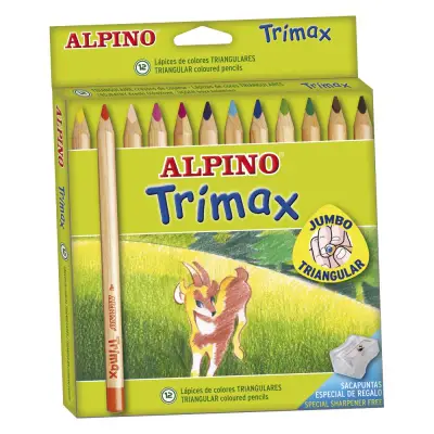 Alpino Trimax 12 Renk Jumbo Üçgen Boya Kalemi